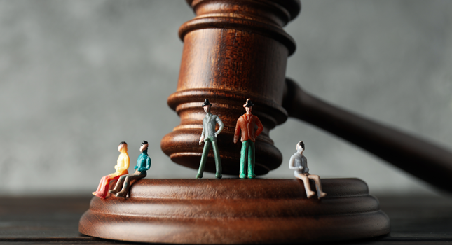 A Gavel with small people